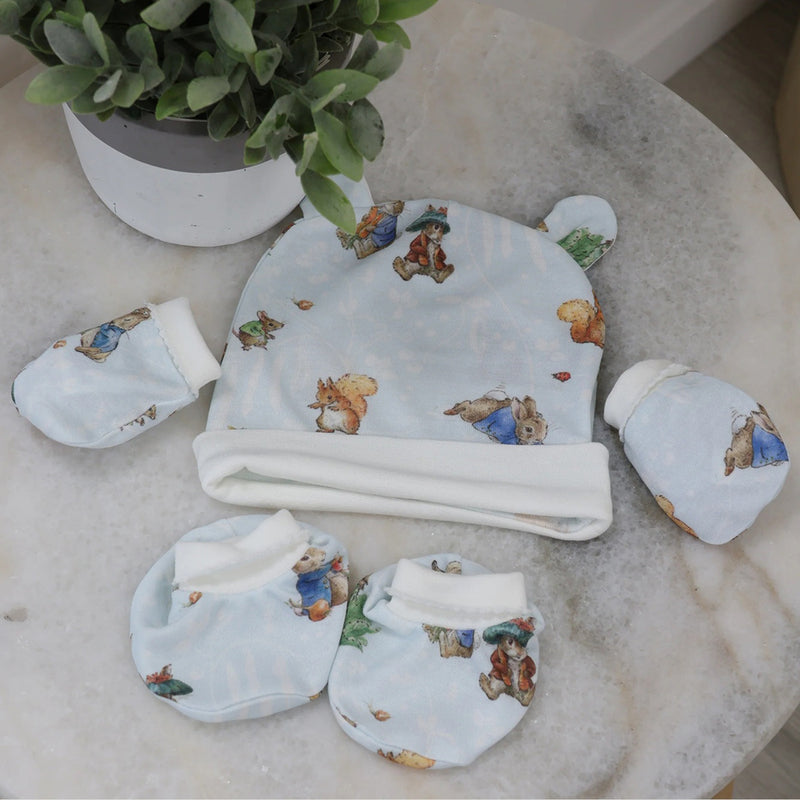 Bubba Blue Peter Rabbit & Benjamin Bunny 3PCS Layette Set