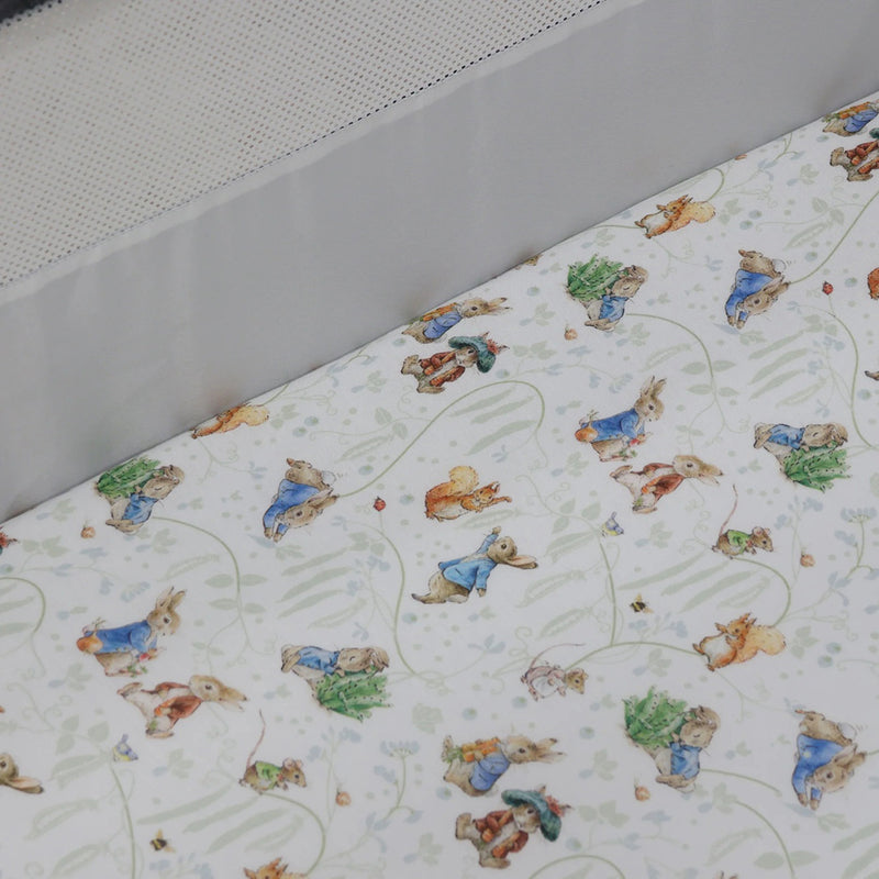 Bubba Blue Peter Rabbit & Benjamin Bunny Bedside Sleeper Fitted Sheet