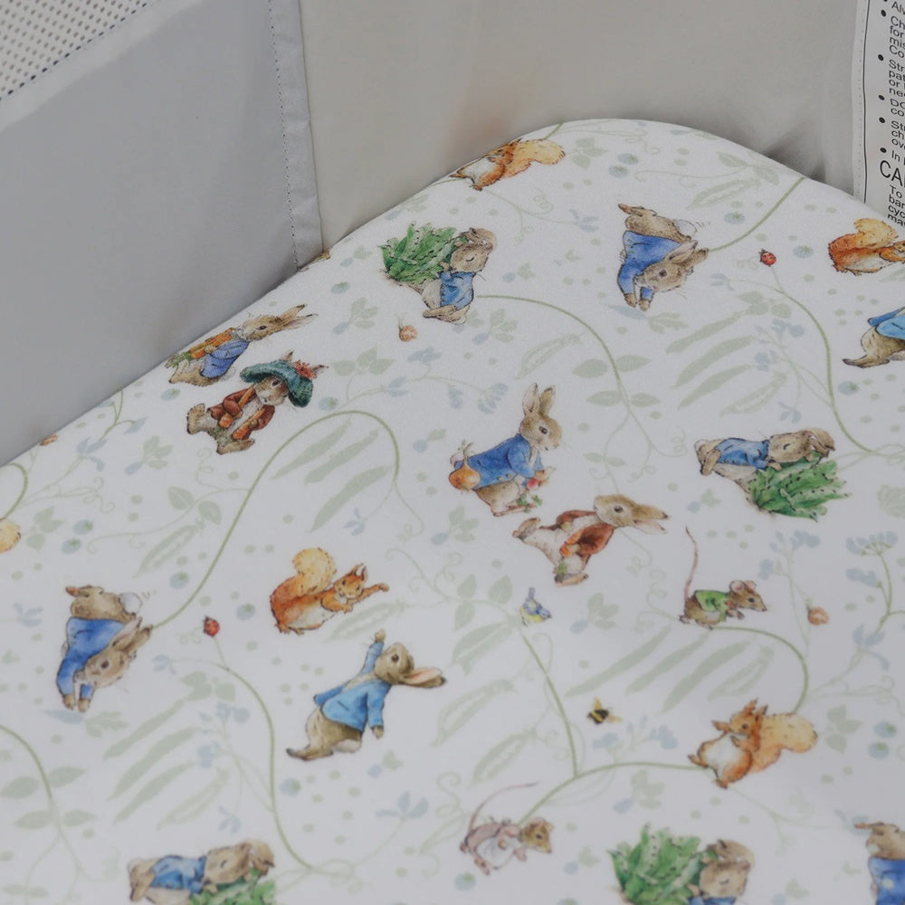 Bubba Blue Peter Rabbit & Benjamin Bunny Bedside Sleeper Fitted Sheet