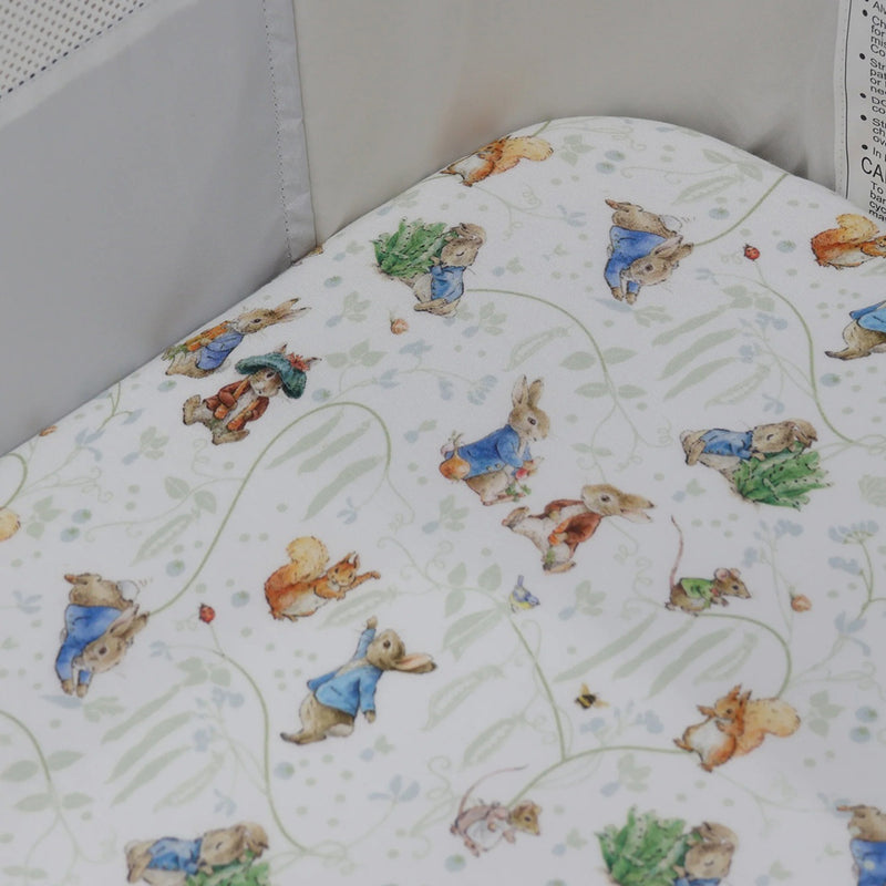 Bubba Blue Peter Rabbit & Benjamin Bunny Bedside Sleeper Fitted Sheet