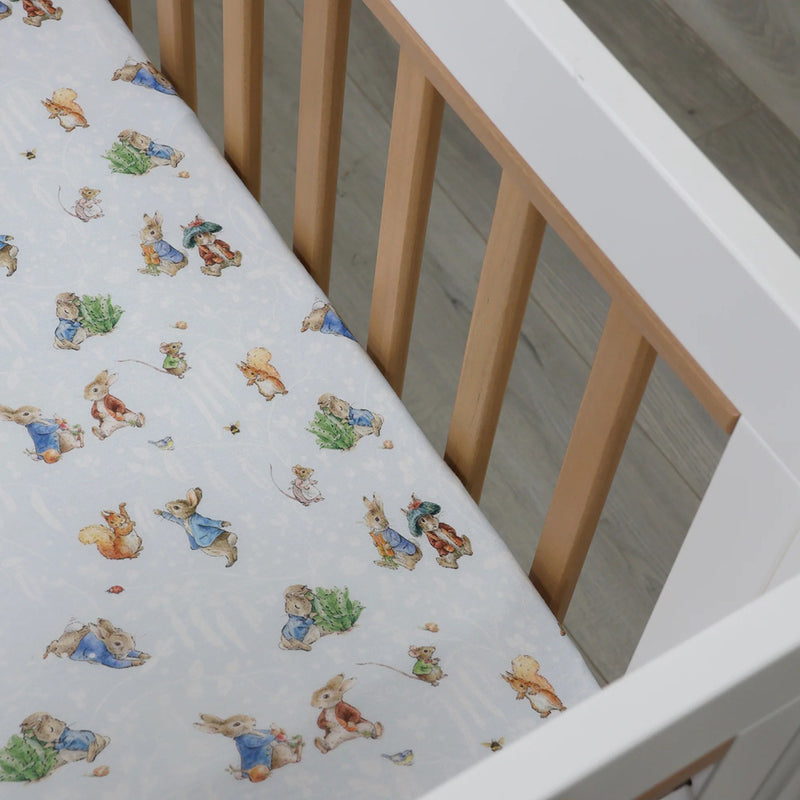 Bubba Blue Peter Rabbit & Benjamin Bunny Cot Fitted Sheet