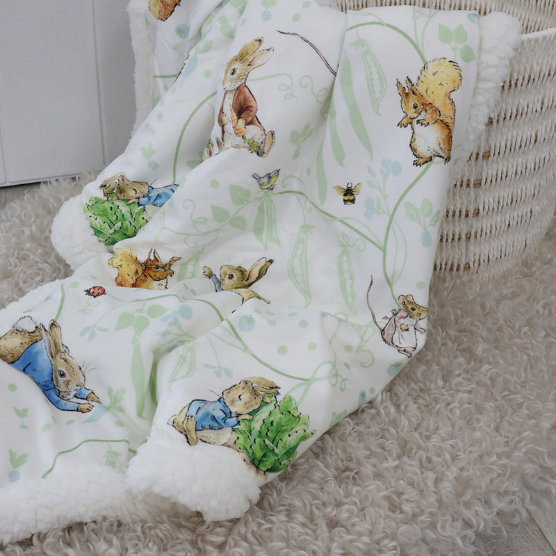 Bubba Blue Peter Rabbit & Benjamin Bunny Cuddle Blanket