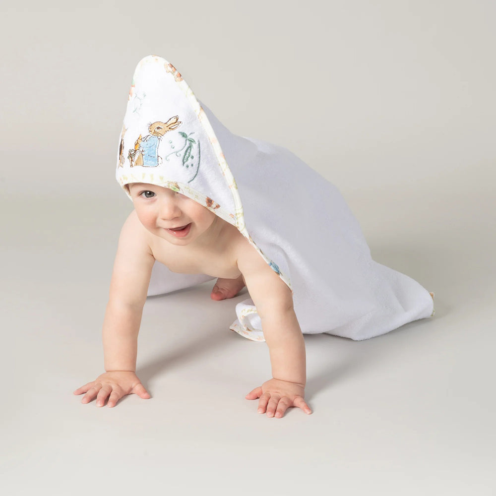 Bubba Blue Peter Rabbit & Benjamin Bunny Hooded Towel