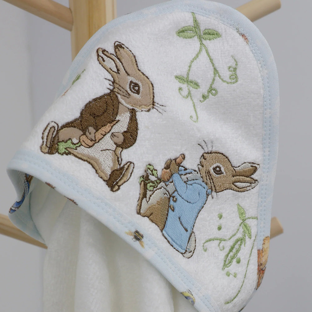 Bubba Blue Peter Rabbit & Benjamin Bunny Hooded Towel