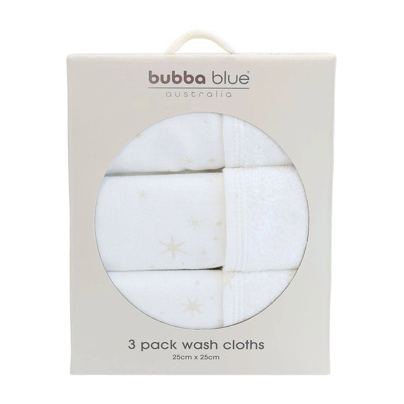 Bubba Blue Twinkle Twinkle 3pk Wash Cloths