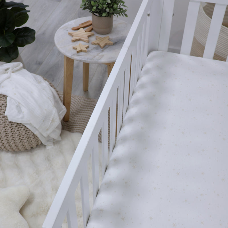 Bubba Blue Twinkle Twinkle Jersey Cot Fitted Sheet