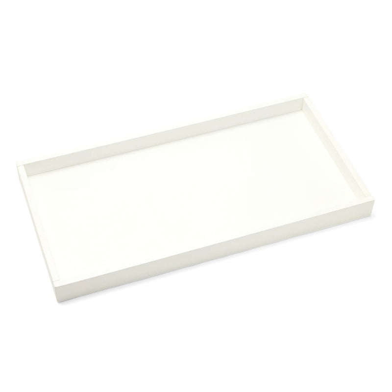 The Cariboo Florence Change Tray by Cariboo is a simple rectangular white tray with raised edges, perfect for the Florence Dresser or nursery changing station, shown on a white background.