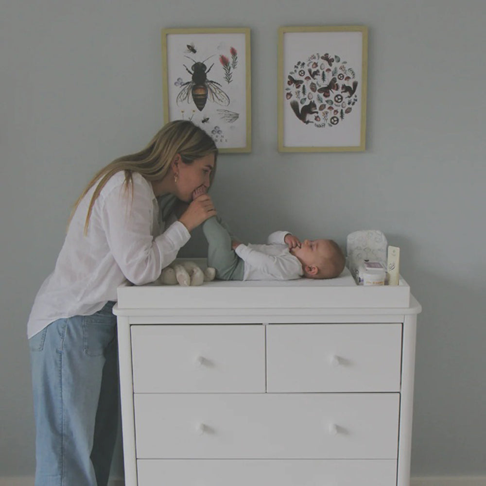 Cariboo Florence Cot + Cariboo Tru-Sleep Cot Mattress + Dresser Nursery Package