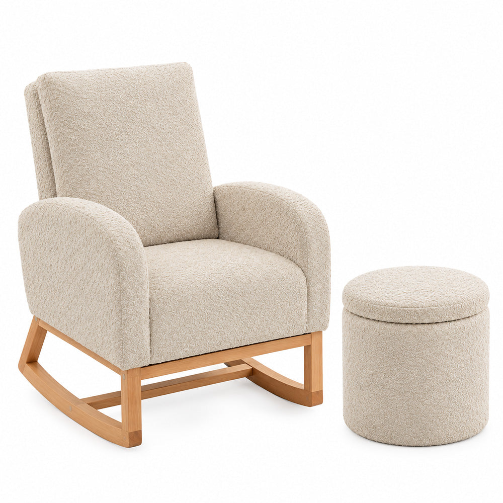 Cariboo Myla Nursing Chair & Cariboo Mylo Ottoman Bundle