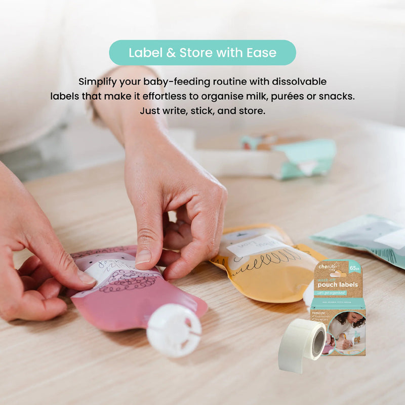 Cherub Baby On The Go Reusable Food Pouch Bundle Kit