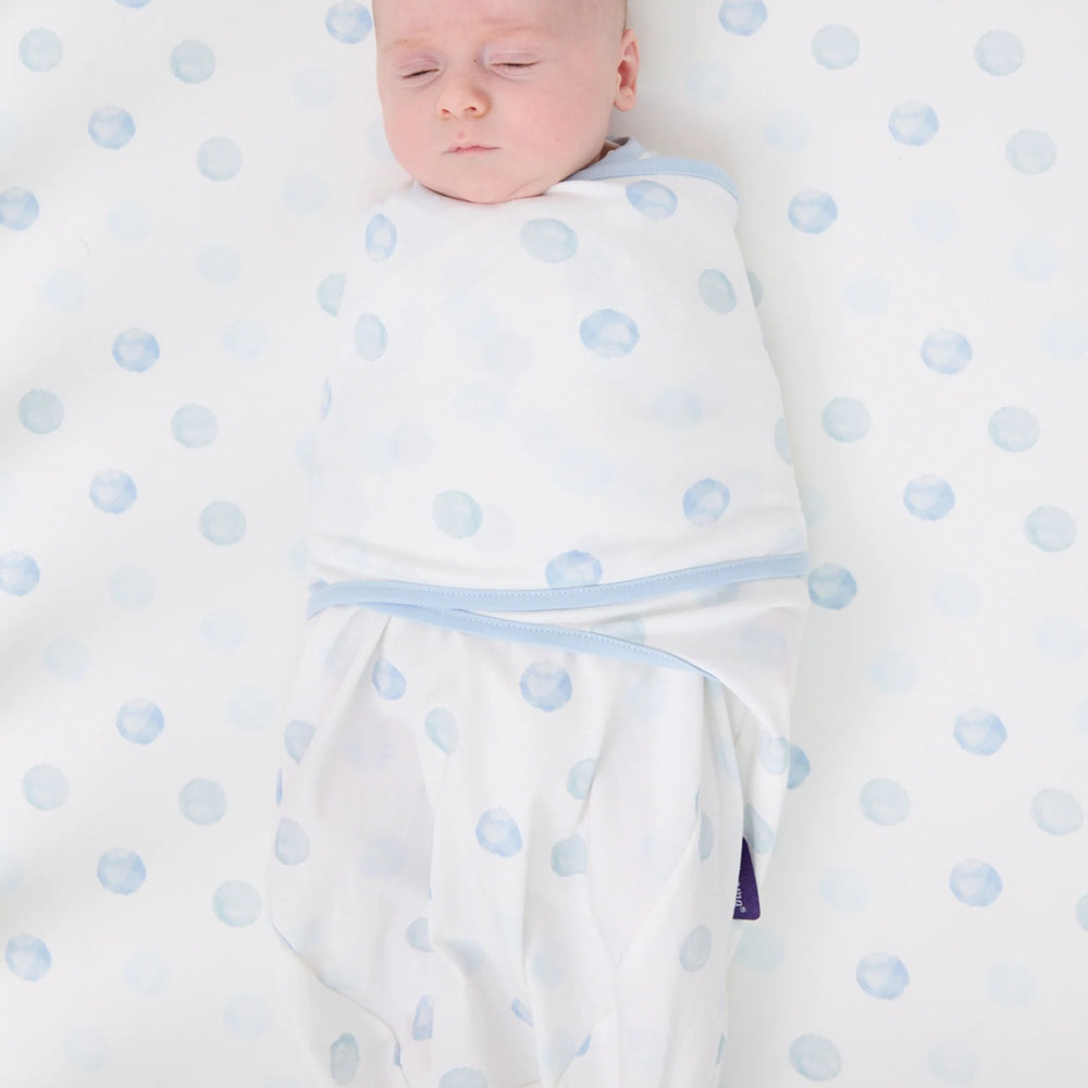 Clevamama ClevaSleep Swaddle Blue Spot