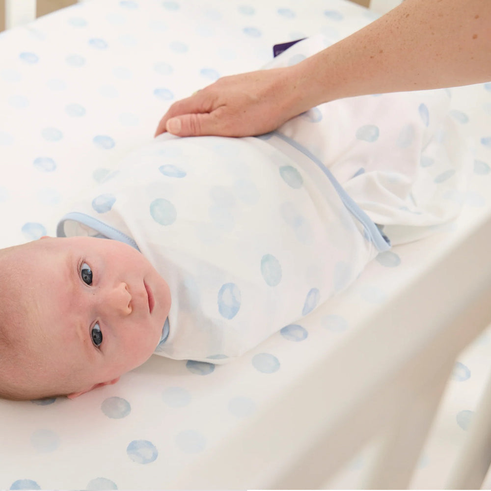 Clevamama ClevaSleep Swaddle Blue Spot