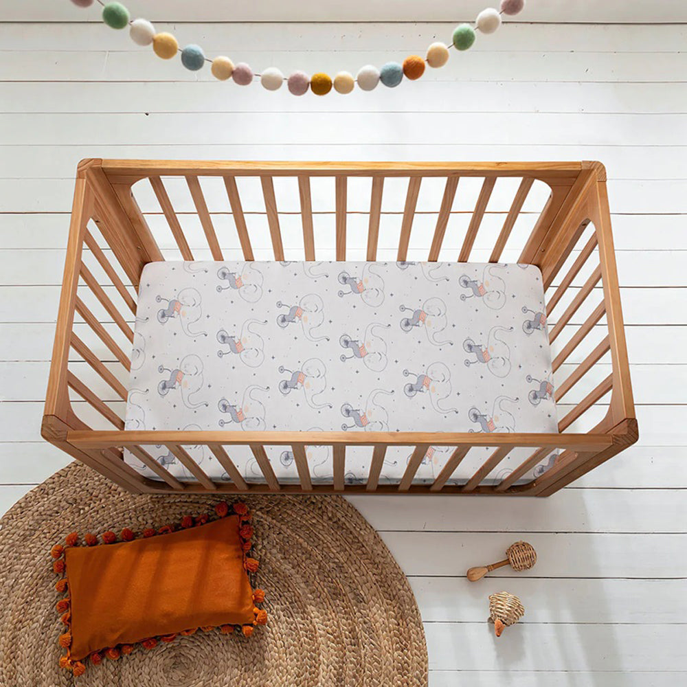 Cocoon Fitted Sheet Cot Circus Elephant