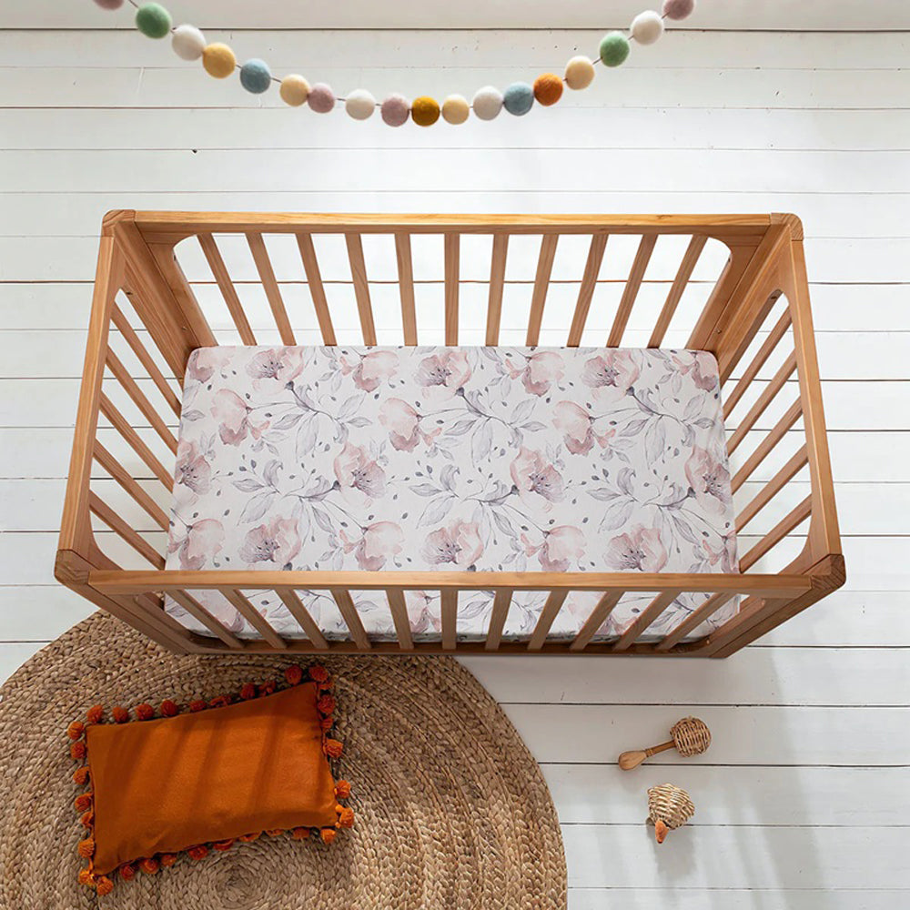 Cocoon Fitted Sheet Cot Floral Art