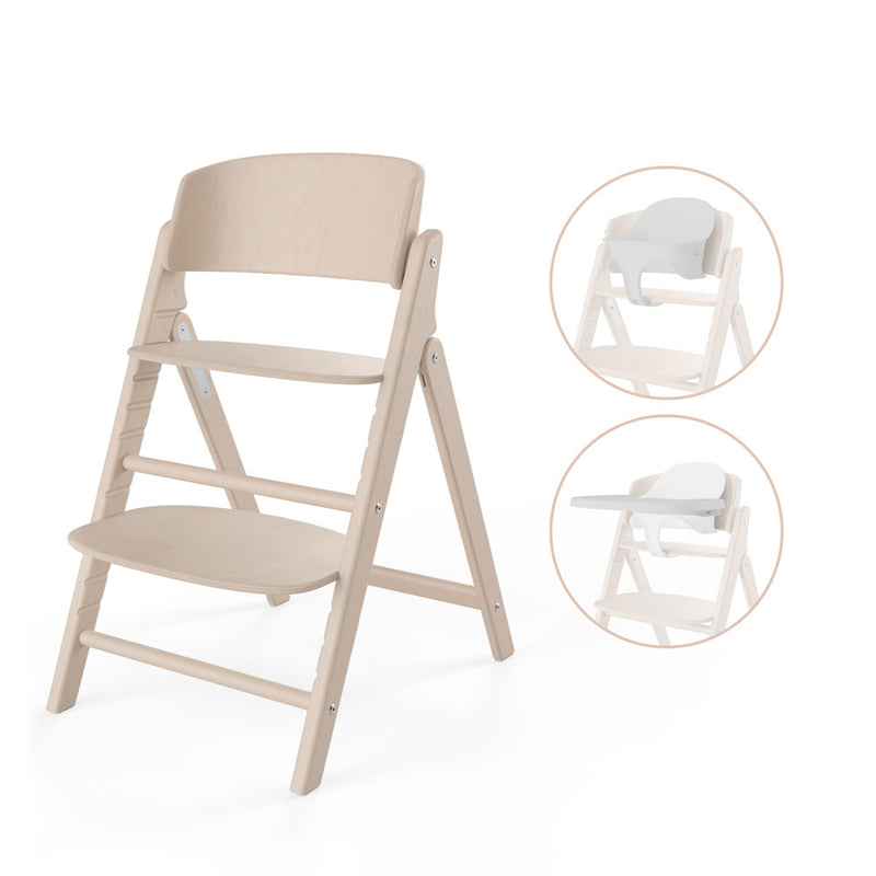 Cybex Click & Fold 3 in 1 Complete Highchair Light Natural
