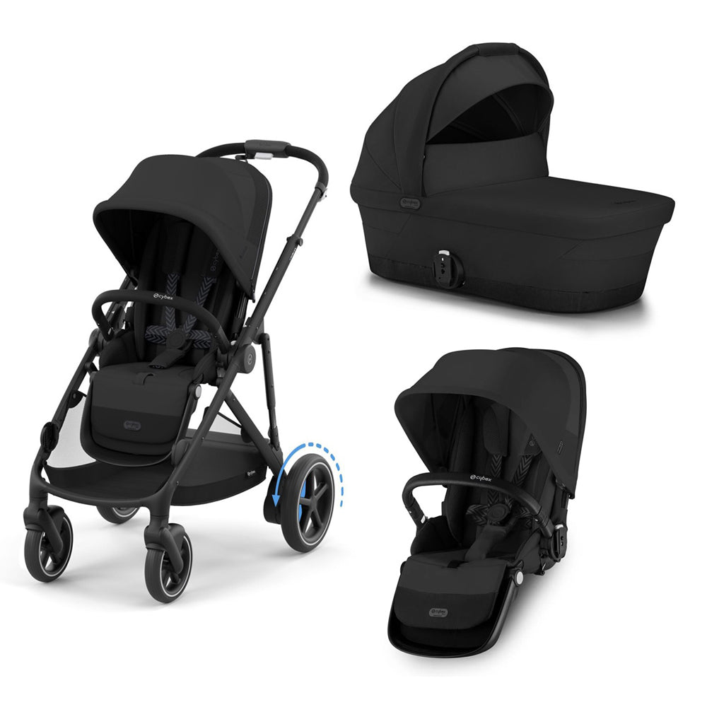 Cybex eGazelle S + Cybex Gazelle S Carrycot + Gazelle S Second Seat