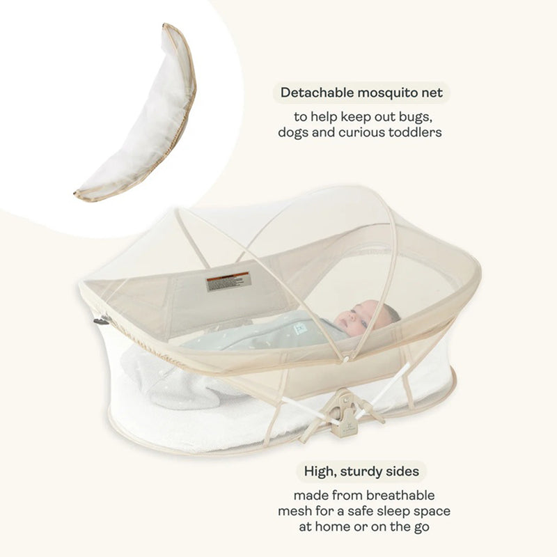 ErgoPouch Easy Sleep Portable Bassinet V2 Ecru