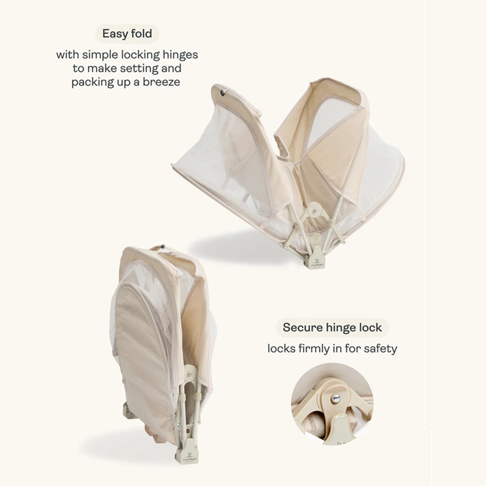ErgoPouch Easy Sleep Portable Bassinet V2 Ecru