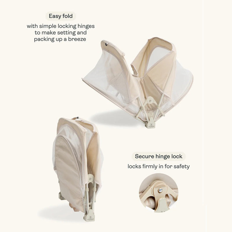 ErgoPouch Easy Sleep Portable Bassinet V2 Ecru