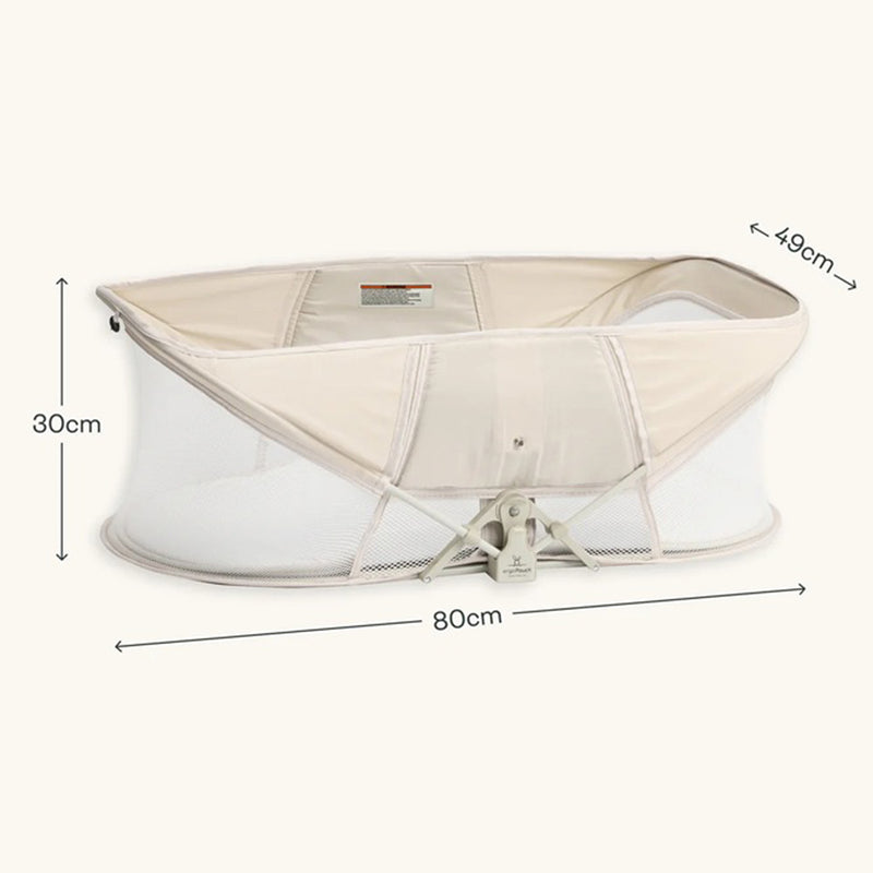 ErgoPouch Easy Sleep Portable Bassinet V2 Ecru