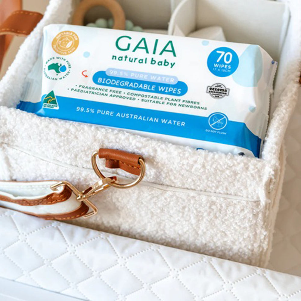 Gaia 99.5% Pure Water Wipes 70pk