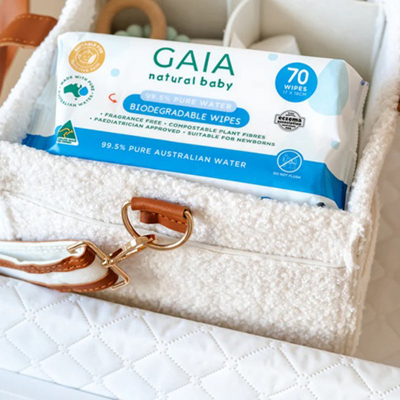 Gaia 99.5% Pure Water Wipes 70pk