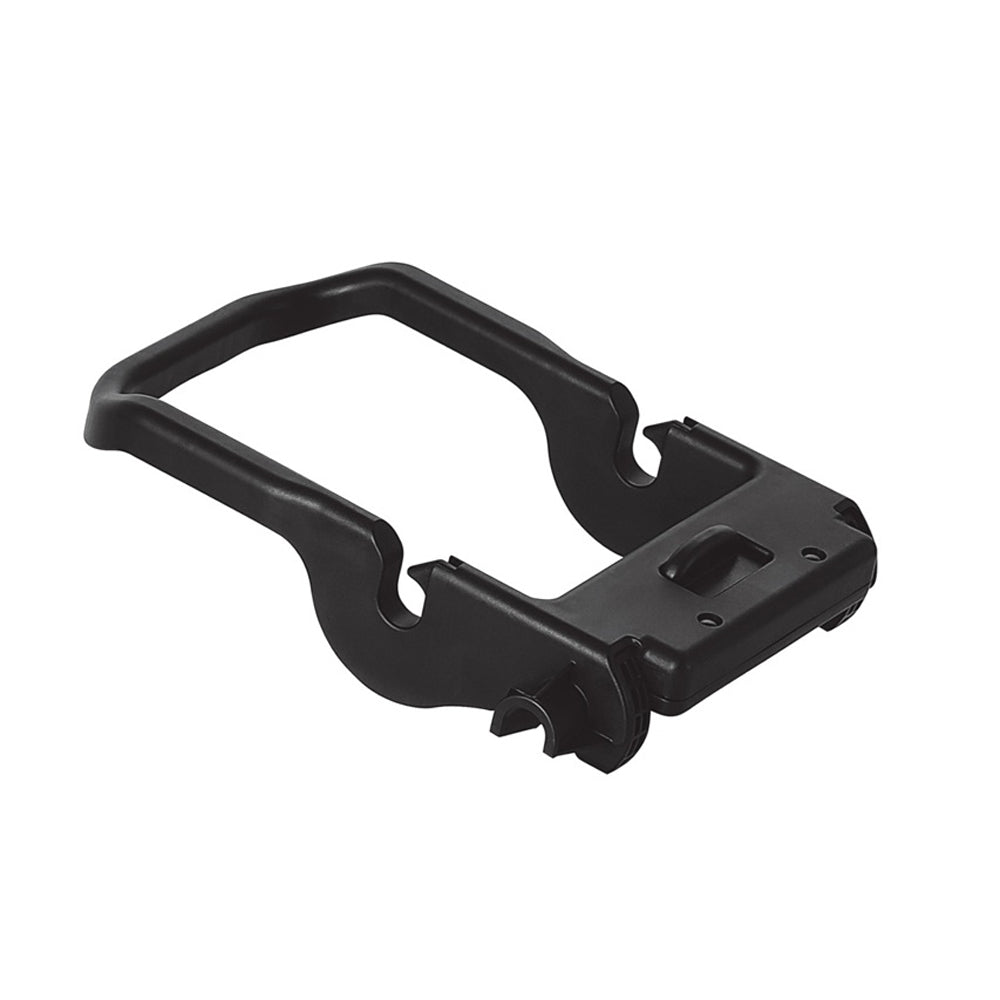 The Globber Rear Connector for Go Up 360's by Globber is a plastic replacement part with a rectangular grip and mounting base, designed for attaching to Go Up 360° suitcases or travel bags.