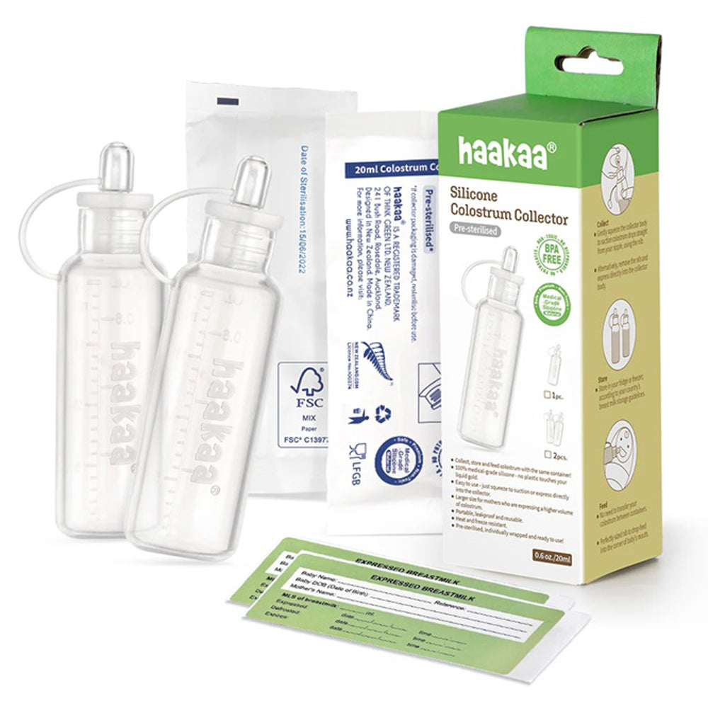 Haakaa Silicone Colostrum Collector Set Pre Sterilised 20ml 2pk