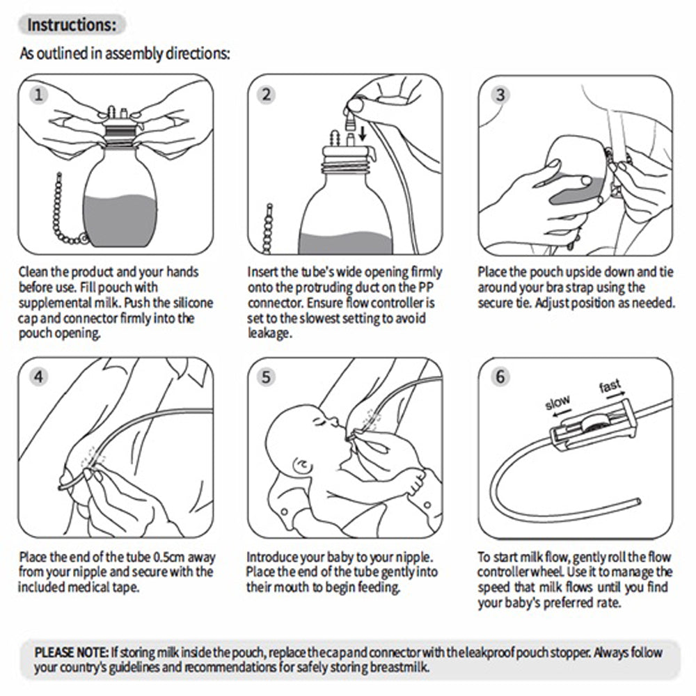 Haakaa Supplemental Feeding Tube & Pouch Set