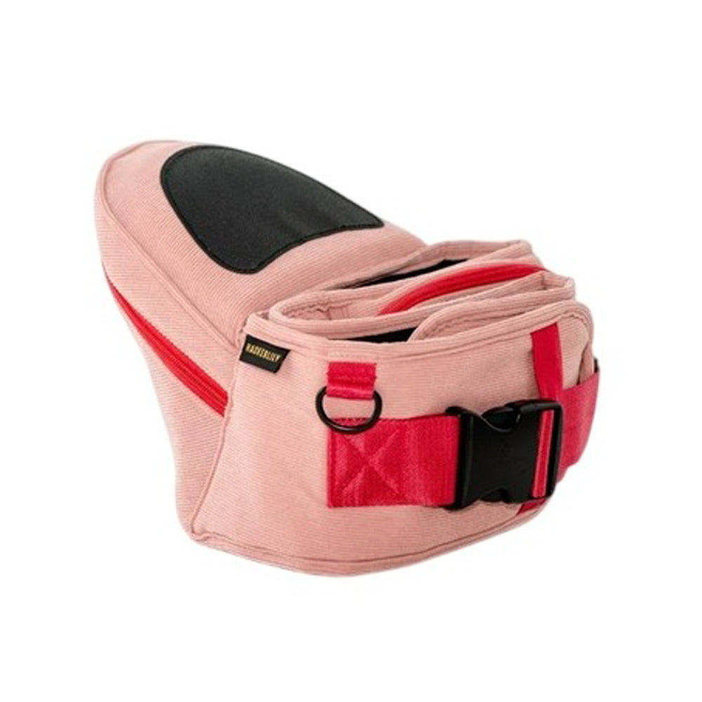 Hackerlily Hipsurfer Vegan Leather Hipseat Baby Carrier & Bum Bag Pink & Red