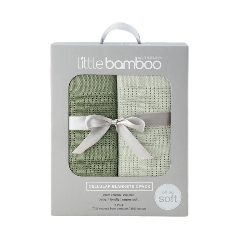 Little Bamboo Cellular Blanket 2Pk - Turtle Bay