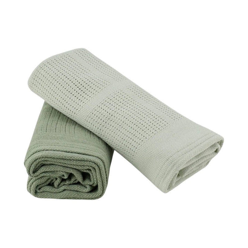 Little Bamboo Cellular Blanket 2Pk - Turtle Bay