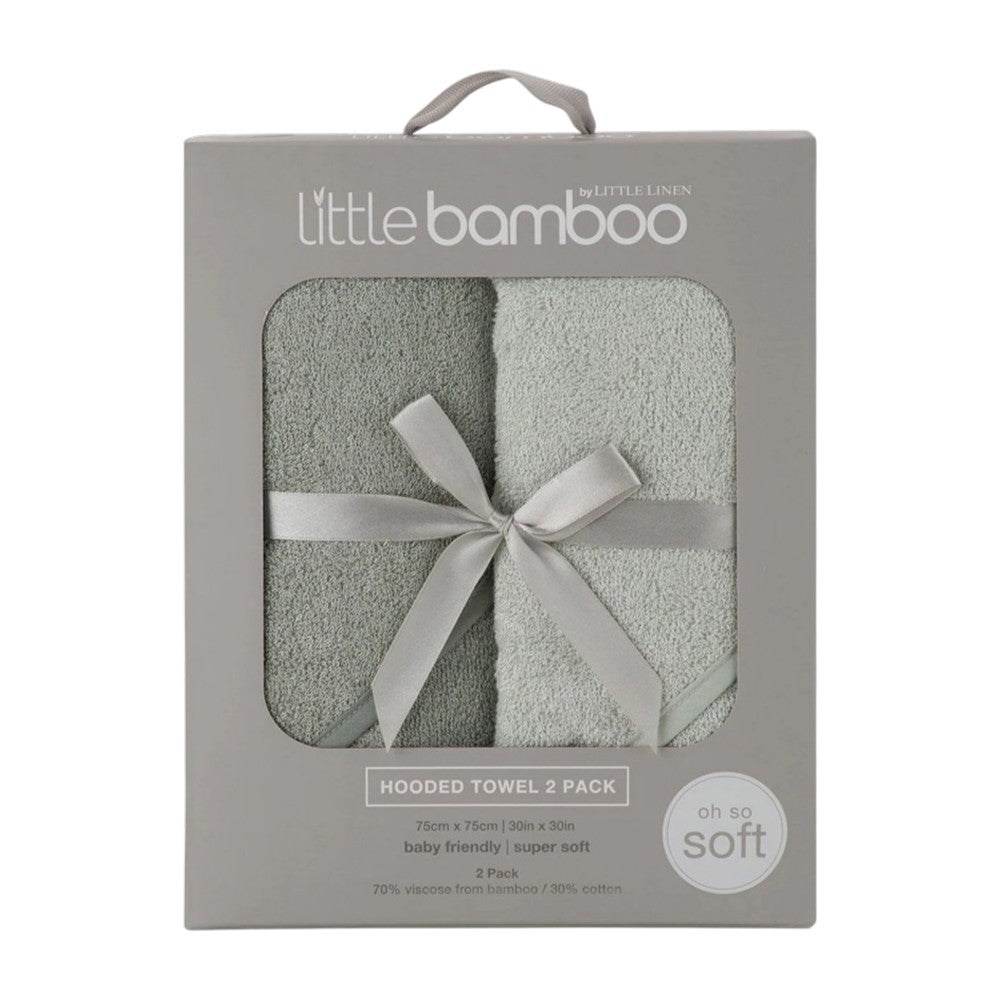 Little Bamboo Hooded Towel 2PK  - Turtle Bay
