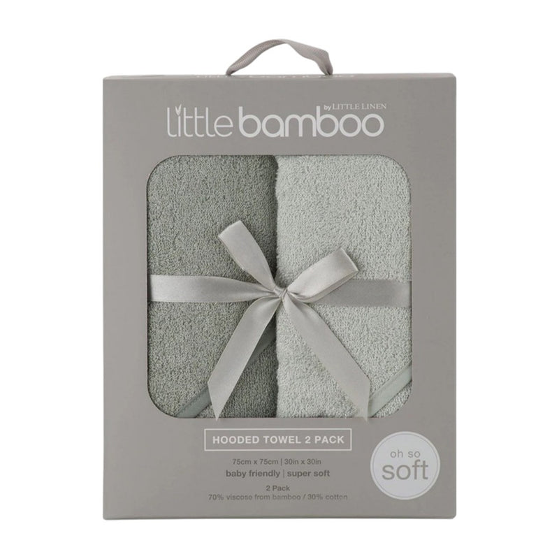 Little Bamboo Hooded Towel 2PK - Turtle Bay