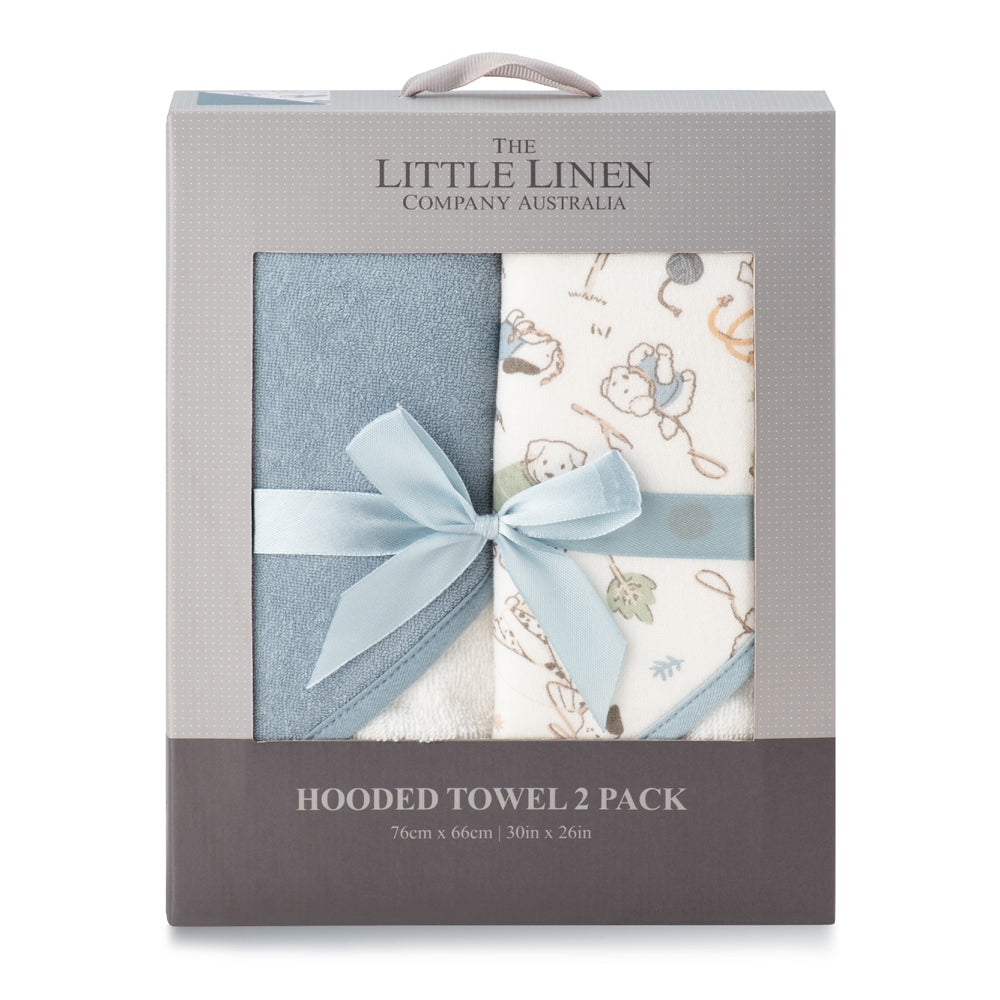 Little Linen Hooded Towel 2pk Barklife Dog