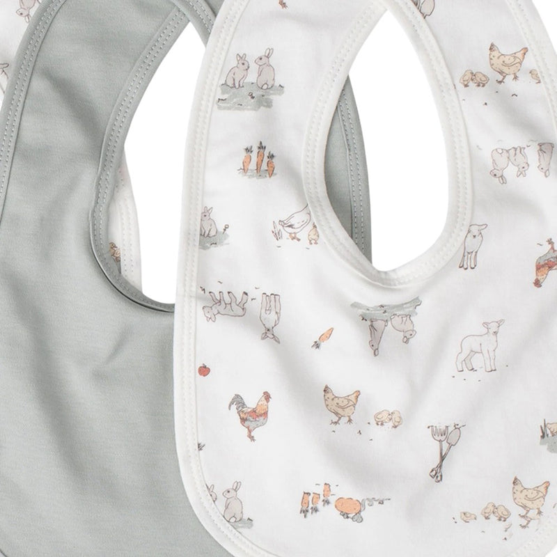 Little Linen Jersey Bib 5PK - Farmyard Lamb