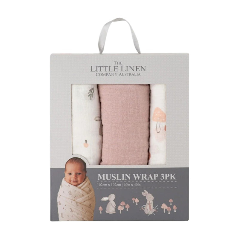 Little Linen Muslin Wraps 3PK - Harvest Bunny