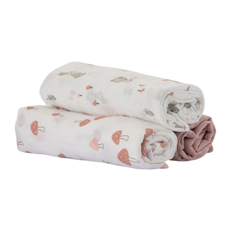 Little Linen Muslin Wraps 3PK - Harvest Bunny