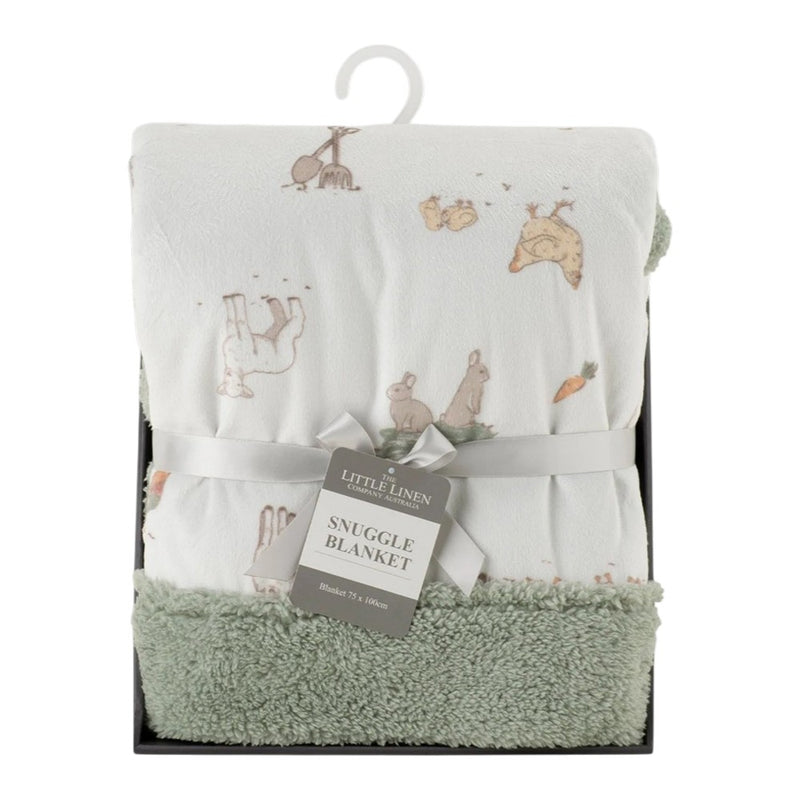 Little Linen Snuggle Blanket - Farmyard Lamb