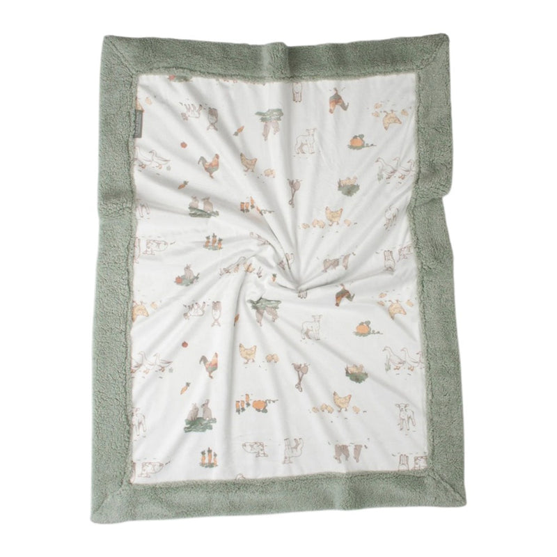 Little Linen Snuggle Blanket - Farmyard Lamb
