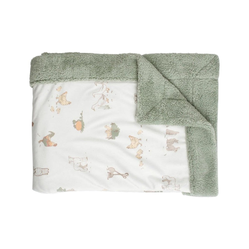 Little Linen Snuggle Blanket - Farmyard Lamb