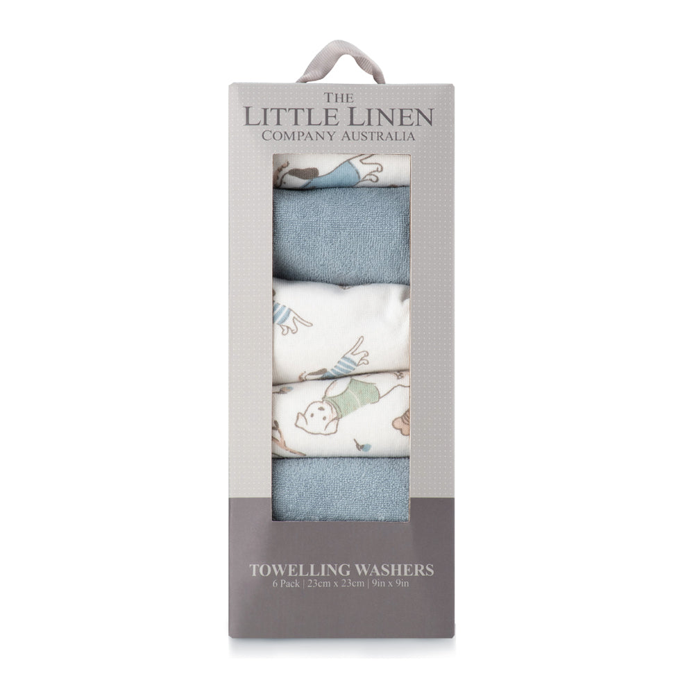 Little Linen Towelling Washers 6pk Barklife Dog