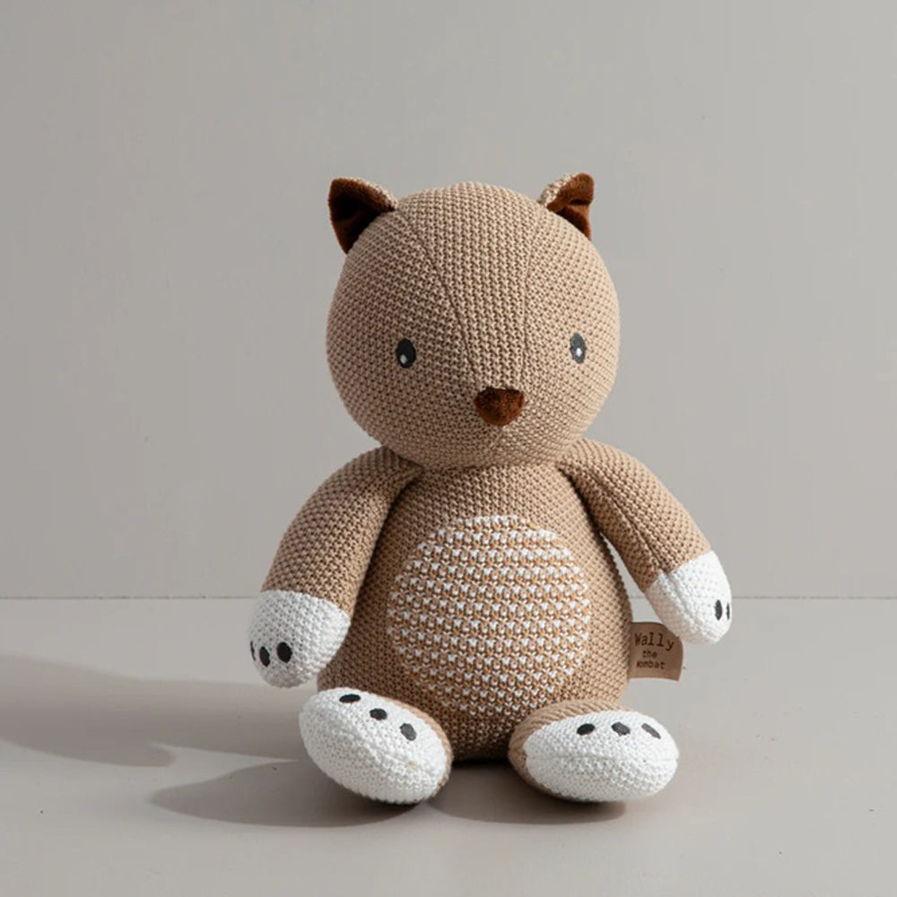 Living Textiles Australiana Knitted Toys Wally the Wombat