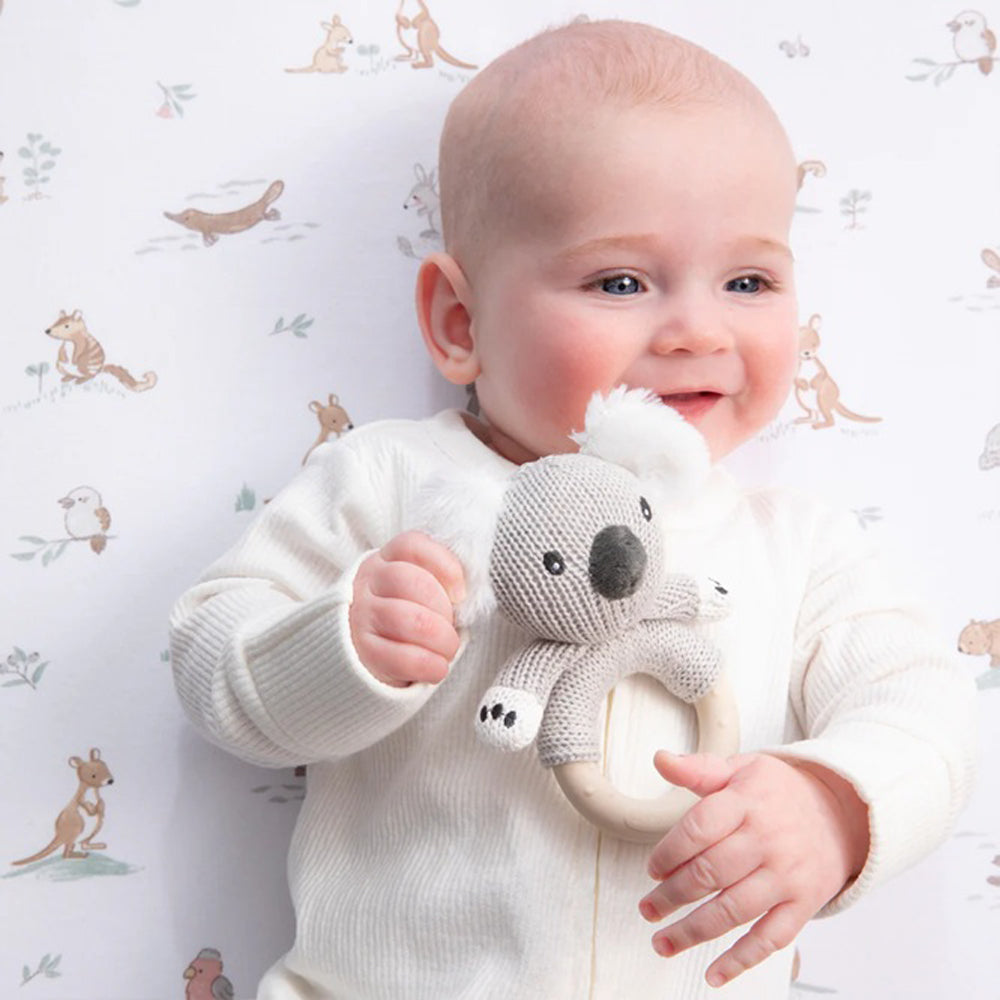 Living Textiles Australiana Ring Rattle Keith the Koala