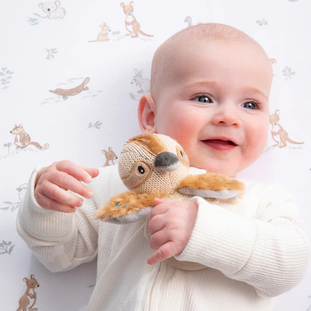 Living Textiles Australiana Ring Rattle Kenny the Kookaburra