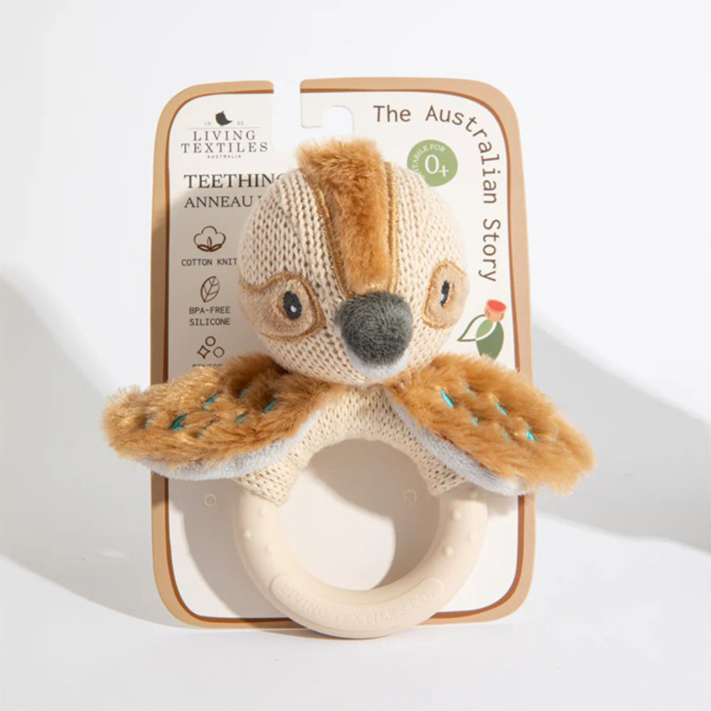 Living Textiles Australiana Ring Rattle Kenny the Kookaburra