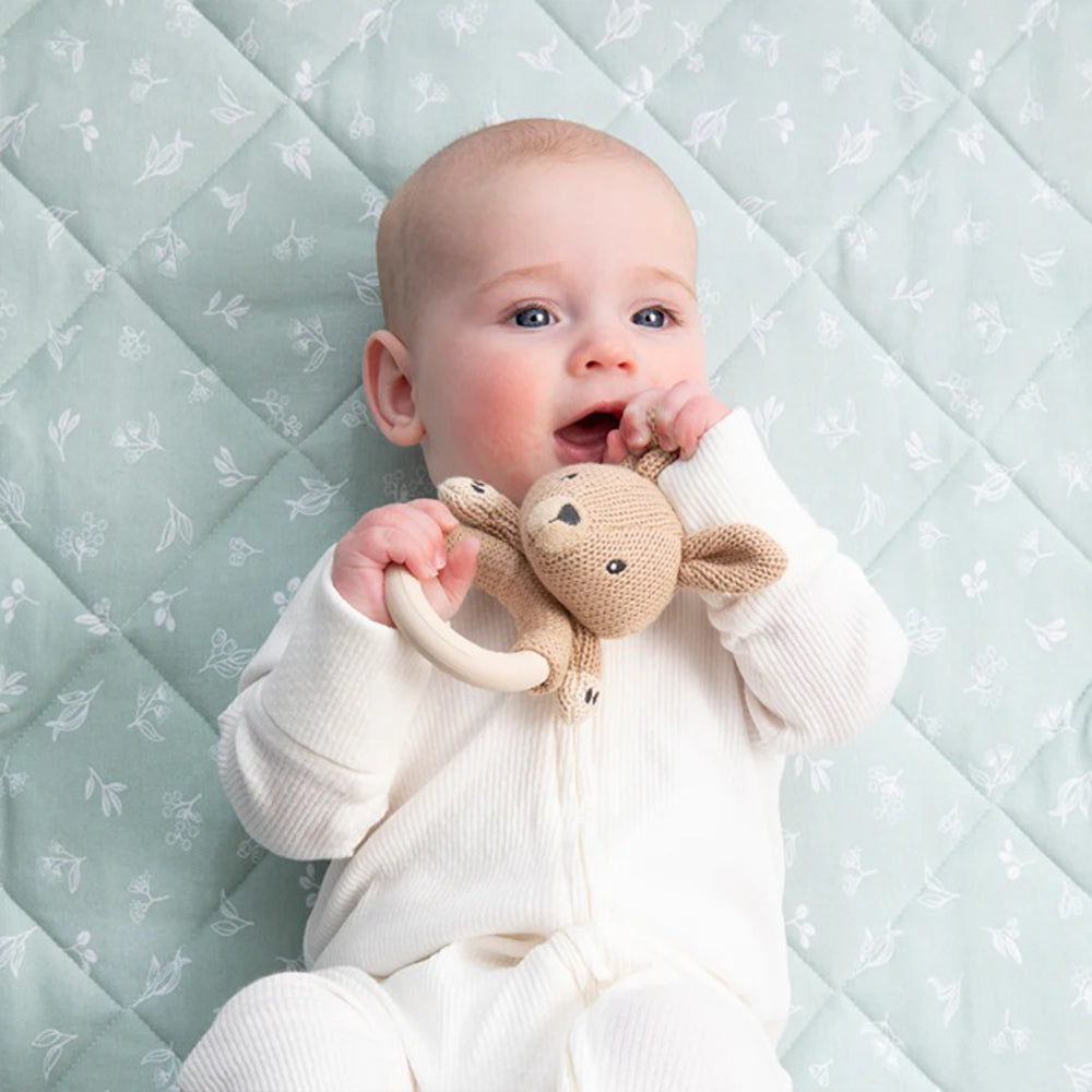 Living Textiles Australiana Ring Rattle Kylie the Kangaroo