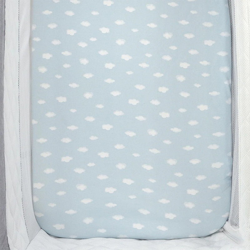 Living Textiles Bedside Sleeper Fitted Sheet 2pk Elephant Playtime