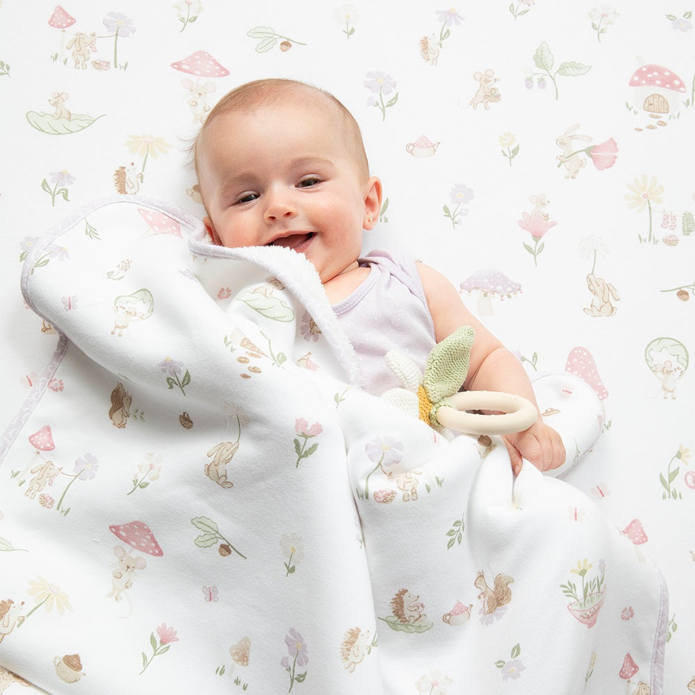 Living Textiles Cot Fitted Sheet Whimsical Wonderland