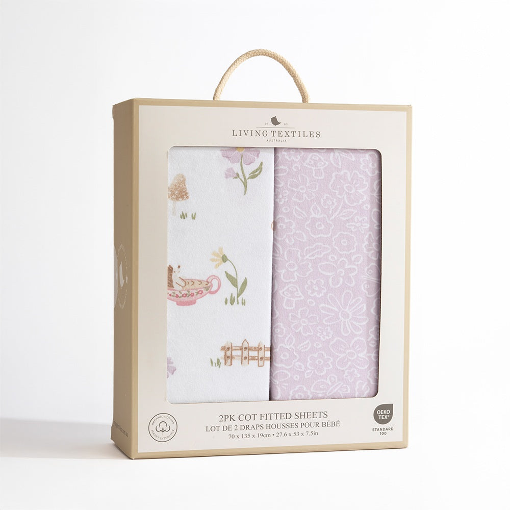 Living Textiles Cot Fitted Sheet Whimsical Wonderland